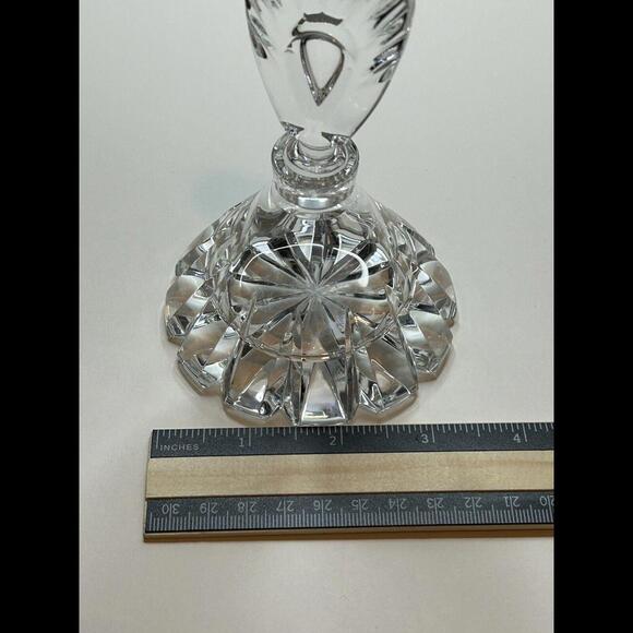 Vintage Mikasa Slovenia Perfume Bottle 5” Cut Glass Crystal Bottle With Stopper - Picture 9 of 9